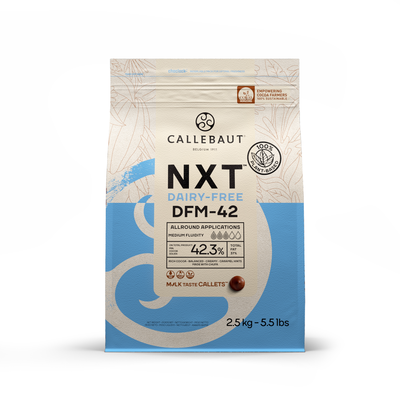 Bez mlieka, vegánska svetlá čokoláda NXT Dairy-free 42,3 %, sáček 2,5 kg | CALLEBAUT, CHM-Q42-DFR-E0-U70