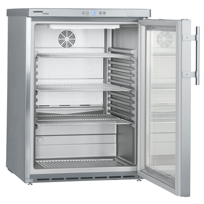 Chladiaca skriňa vstavaná s dynamickým chladením, so sklenenými dverami, 148 l, 600x615x830 mm | LIEBHERR, FKUv 1663 Premium