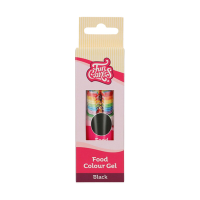 Gólové potravinárske farbivo v tube, 30 g, černé | FUNCAKES, F44105