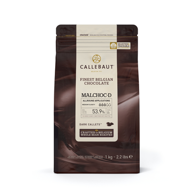 Horká čokoláda bez cukru 54%, 1 kg balenie | CALLEBAUT, CSD-Q54MAL-EX-U68 MALCHOC-D