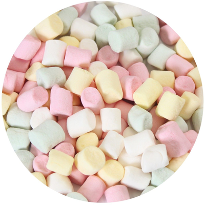 Dekoračné sypanie - mini Marshmallow 50 g, biele, ružové, oranžové | FUNCAKES, F51100
