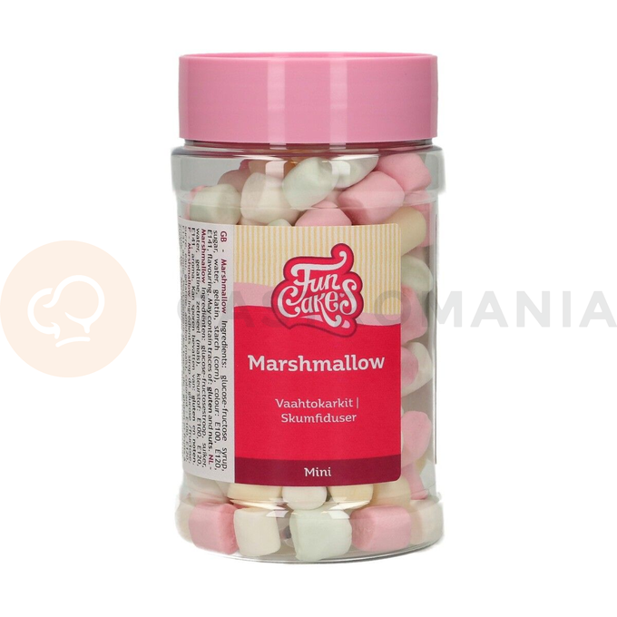 Dekoračné sypanie - mini Marshmallow 50 g, biele, ružové, oranžové | FUNCAKES, F51100