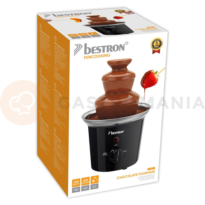 Domáca čokoládová fontána na čokoládu, čierna | BESTRON, ACF300
