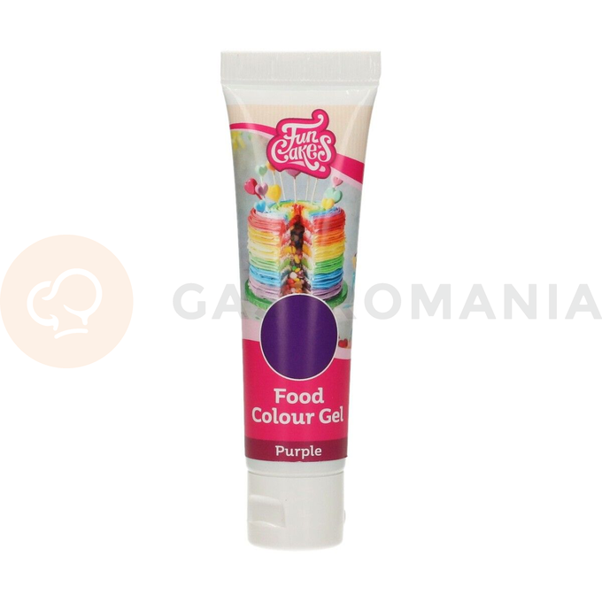 Gólové potravinárske farbivo v tube, 30 g, purpurové | FUNCAKES, F44120