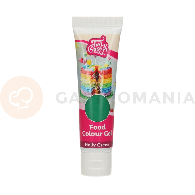 Gólové potravinárske farbivo v tube, 30 g, tmavo zelené | FUNCAKES, F44175