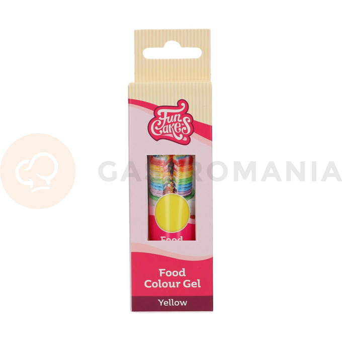 Gólové potravinárske farbivo v tube, 30 g, žlté | FUNCAKES, F44115