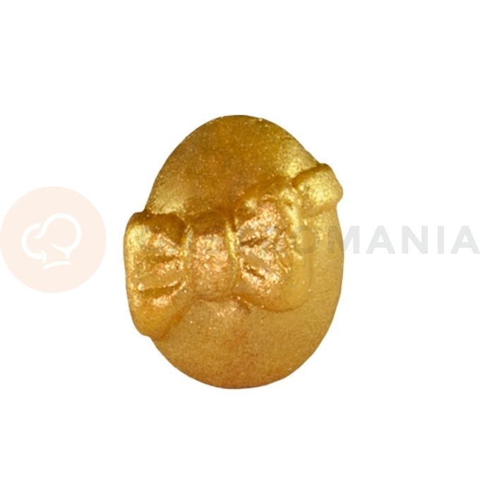 Mini vajíčko s mašľou, zlaté, figúrka z cukru, 2 cm, sada 60 ks. | MAGMART, WMJ-KZ09