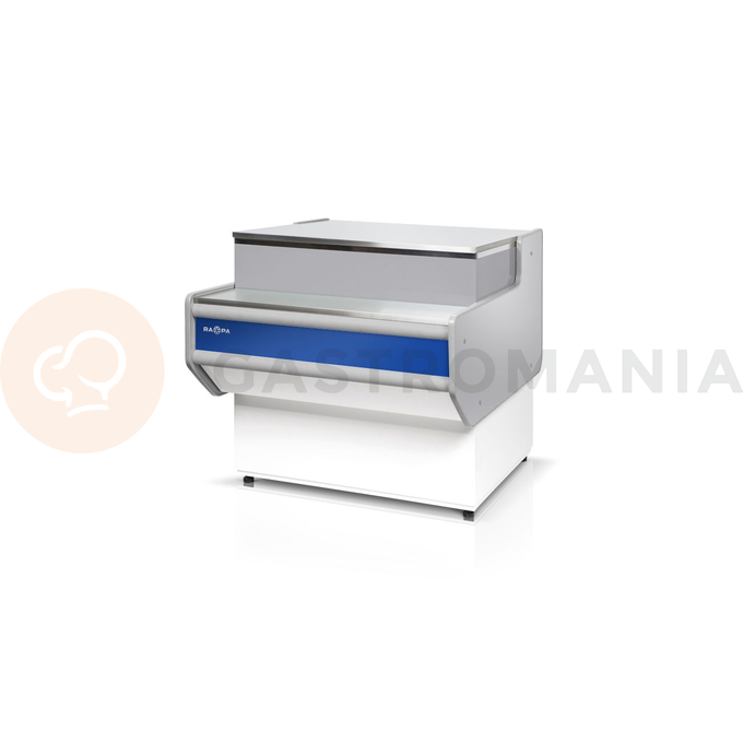 Pokladničný pult nechladený, rovný s doskou zo šedej laminátovej dosky 1000x1070x910 mm | RAPA, LK-A