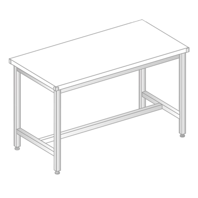 Stôl centrálny z nerezovej ocele s polyamidovou doskou 1500x600x850 mm | DORA METAL, DM-3160
