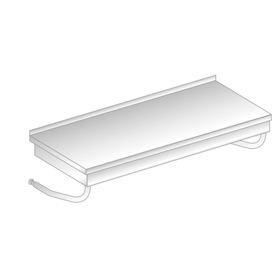 Stôl nástenný závesný z nerezovej ocele 1400x700x375 mm | DORA METAL, DM-3002