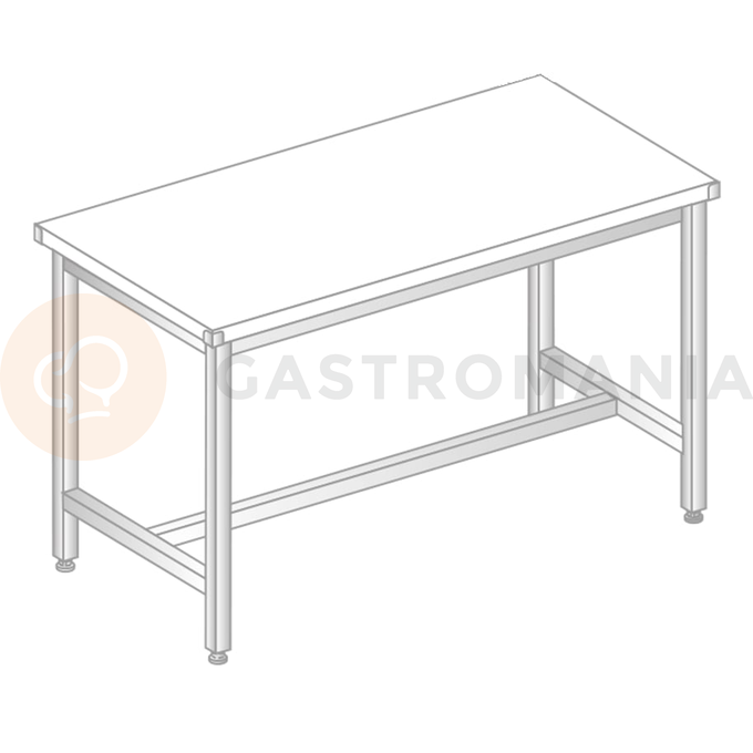 Stôl centrálny z nerezovej ocele s polyamidovou doskou 1300x700x850 mm | DORA METAL, DM-3160