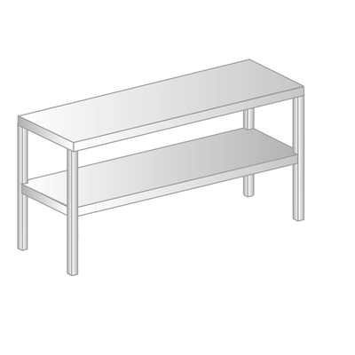 Nadstavba na stôl z nerezovej ocele, dvojitá 1030x300x600 mm | DORA METAL, DM-3139