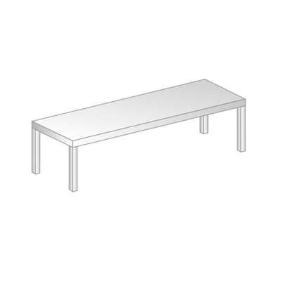 Nadstavba na stôl z nerezovej ocele, jednoduchá 1430x300x300 mm | DORA METAL, DM-3138
