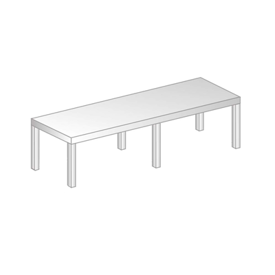 Nadstavba na stôl z nerezovej ocele, jednoduchá 1530x300x300 mm | DORA METAL, DM-3138