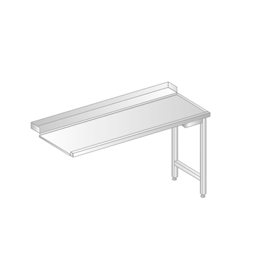 Vykladací stôl pre umývačky riadu z nerezovej ocele 1000x700x850 mm | DORA METAL, DM-3265