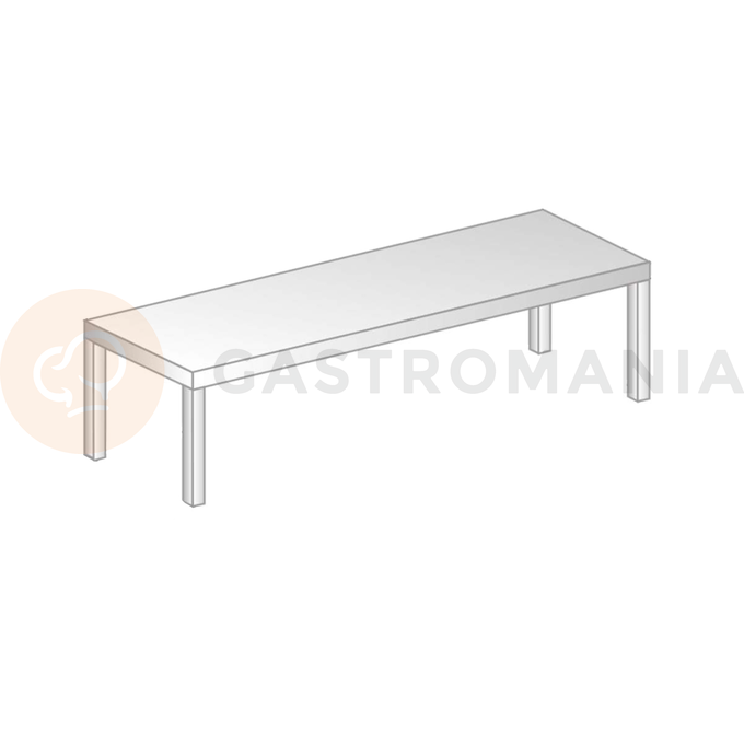 Nadstavba na stôl z nerezovej ocele, jednoduchá 630x300x300 mm | DORA METAL, DM-3138