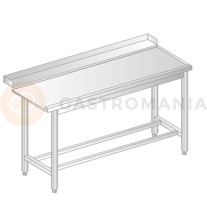Vykladací stôl pre umývačky riadu z nerezovej ocele 1600x700x850 mm | DORA METAL, DM-3248