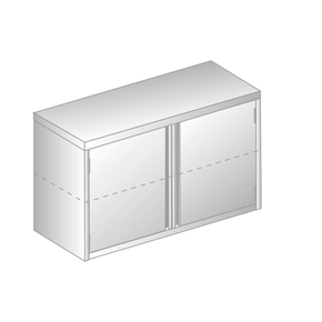 Závesná skrinka z nerezovej ocele 800x300x600 mm | DORA METAL, DM-3314