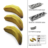 Silikónová forma na dezerty a monoporce, banán, 4x 110 ml, 100x380x50 mm | DINARA KASKO, Banana