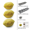 Silikónová forma na dezerty a monoporce, citrón, 5x 150 ml, 100x380x60 mm | DINARA KASKO, Lemon
