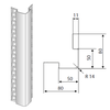 Vonkajší roh z nerezovej ocele 1100 mm | DORA METAL, DM-3509.1