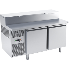 Chladiaci stôl na pizzu s agregátom a plnými dverami 1475x800x850/1030 mm | DORA METAL, DM-94048 BS