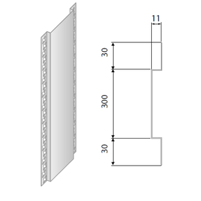 Nástenná lišta z nerezovej ocele 1200 mm | DORA METAL, DM-3509.3