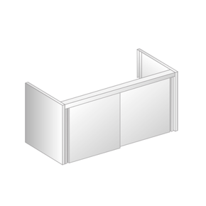 Modul s posuvnými dverami pod drez z nerezovej ocele 1300x485x650 mm | DORA METAL, DM-3211.1