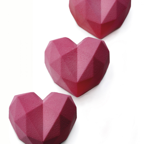 Silikónová forma na dezerty a monoporce, srdce, 4x 150 ml, 100x380x60 mm | DINARA KASKO, Heart Mini