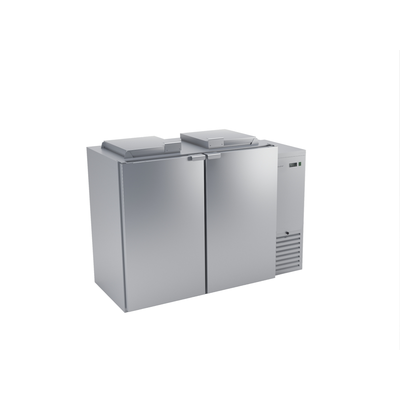 Chladnička na odpady z nerezovej ocele s neizolovaným dnom a 2 komorami 120 l, 1630x716x1116 mm | DORA METAL, BLO-2120