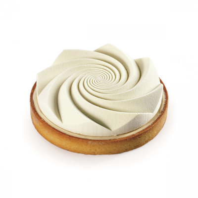 Silikónová forma na tvorenie okrúhlych ozdôb na dekorovanie dezertov a tort, špirála, 250 ml, 140 mm | DINARA KASKO, TART Spiral