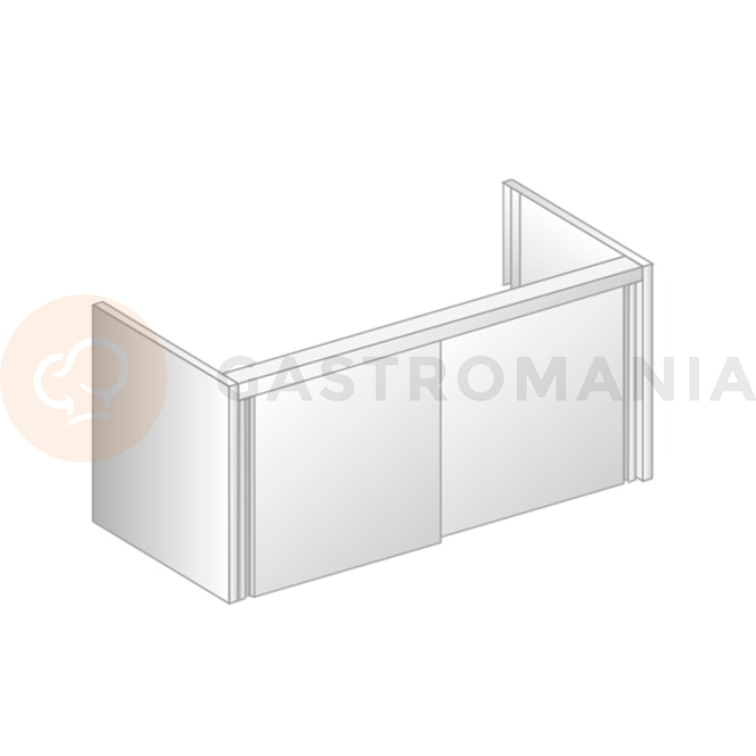 Modul s posuvnými dverami pod drez z nerezovej ocele 1100x485x650 mm | DORA METAL, DM-3211.1