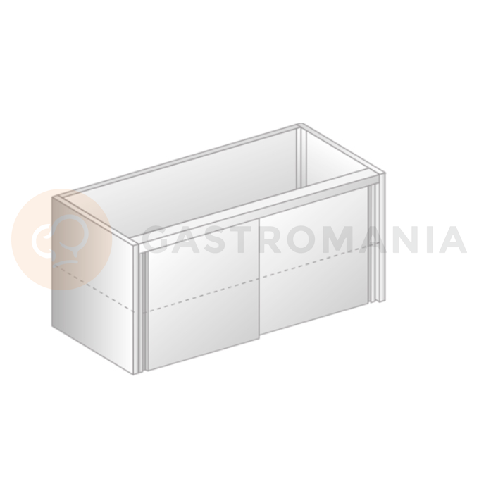 Modul s posuvnými dverami z nerezovej ocele 1900x585x650 mm | DORA METAL, DM-3118.1