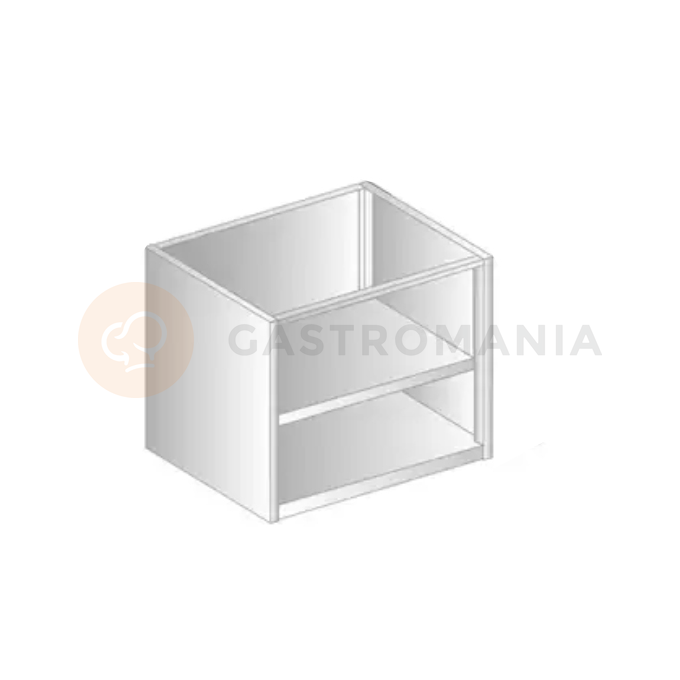 Modul skriňový otvorený z nerezovej ocele 1400x585x650 mm | DORA METAL, DM-3115.1