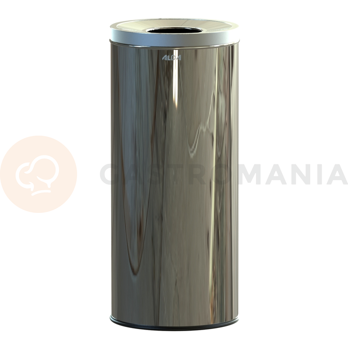 Odpadkový koš s vnútornou nádobou 45 l, 69x30 cm, nerezová oceľ/leštená | ALDA, Hotel Comfort