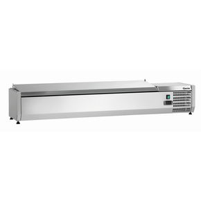 Chladiaci nadstavec z nerezovej ocele, oceľový kryt, 7x GN1/4, 1500x335x290 mm | BARTSCHER, ED4-1501