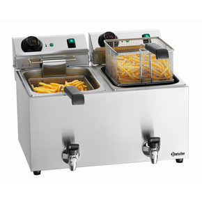 Fritéza podvojná, nastaviteľná digitálnym gombíkom, 2x 5,5 l, 561x640x386 mm | BARTSCHER, MDI SNACK IV Plus
