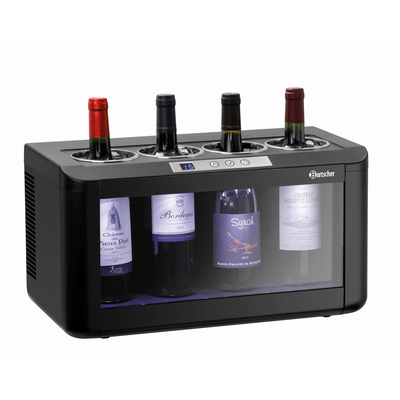 Chladnička na víno, na 4 fľaše, LED osvetlenie, 480x260x260 mm | BARTSCHER, 4FL-100