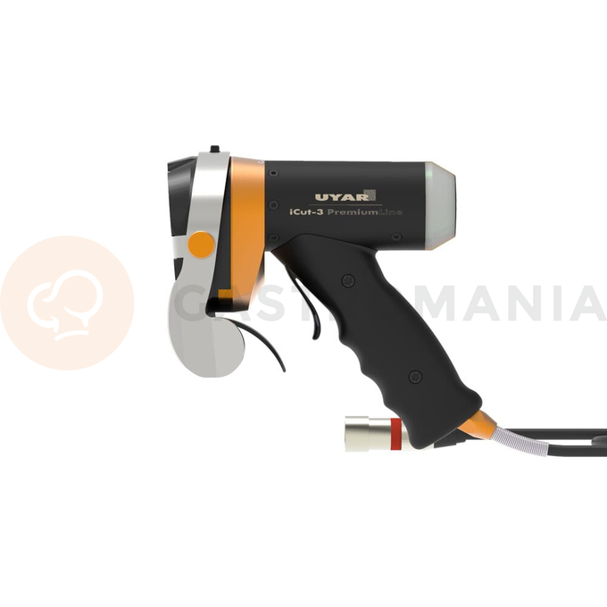 Elektrický nôž na kebab, gyros, pištoľová rukoväť, tepelná ochrana motora, 100 mm, 150 kg/24h, 2500 obr./min. | UYAR, iCut-3 PremiumLine