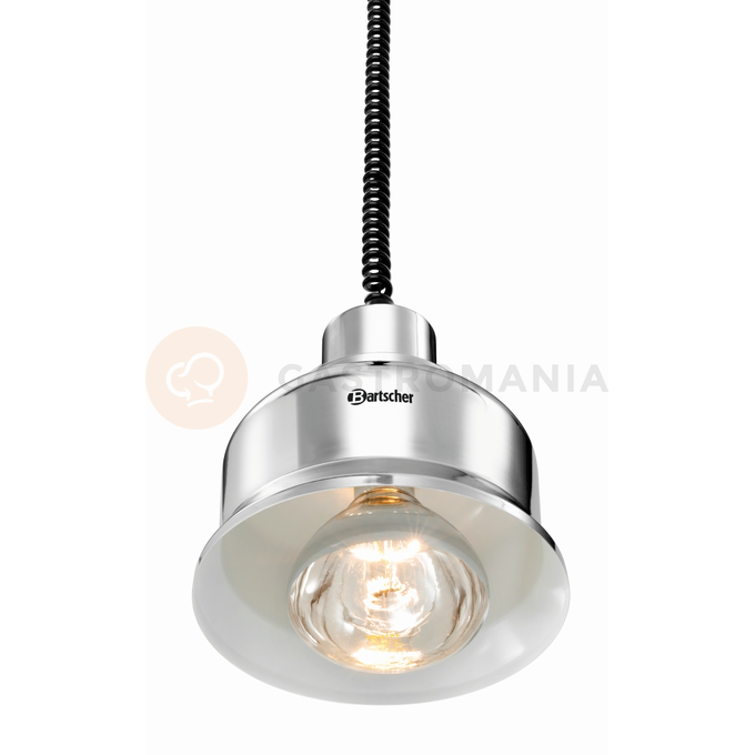 Infračervená stropná vyhrievacia lampa, strieborná, 230x230x250 mm | BARTSCHER, IWL250D CHR