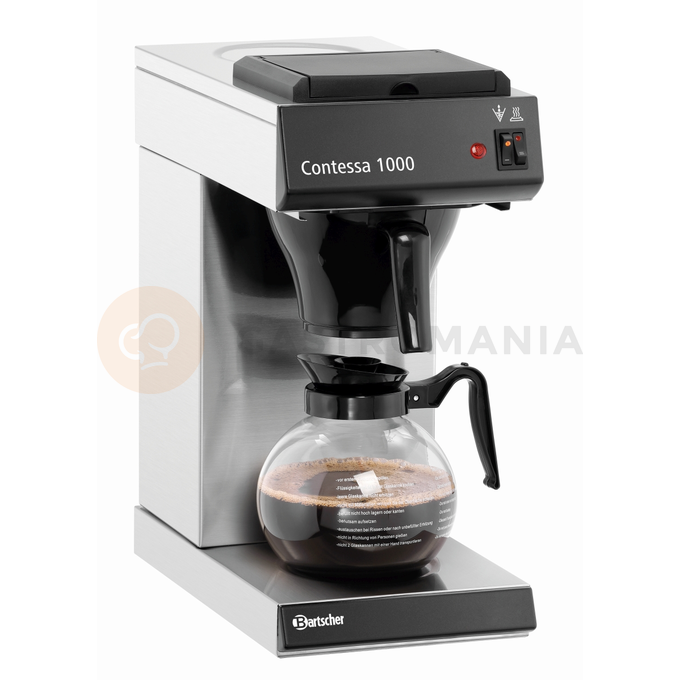 Kávovar, filter košíkový, džbánik 1,8 l, 215x385x460 mm | BARTSCHER, Contessa 1000