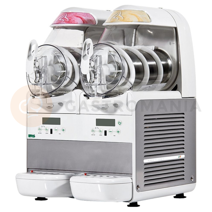 Podvojný dávkovač pre mrazené dezerty, smoothie, jemnú zmrzlinu, sorbety, jogurty 2x 6 l, 400x500x600 mm | BRAS, B-CREAM HD