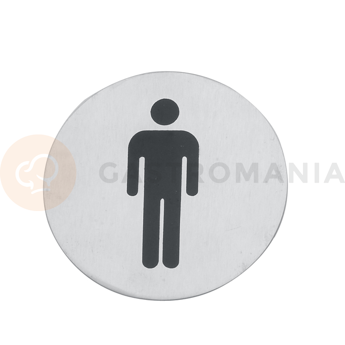 Informační štítek &quot;WC - muži&quot; Ø 75 mm | TOMGAST, DH-3901-075