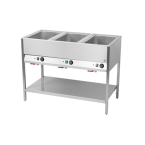 Vodní lázeň stabilní dělená 3x GN 1/1 200 mm | RM GASTRO, BMSD-3-1/1