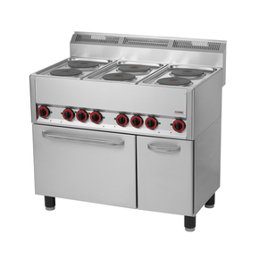 Elektrický sporák s troubou 6x2kW, 400V | RED FOX, KSPT-99ET