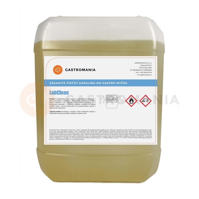 Zasadowy płyn myjący do zmywarek gastronomicznych 10 l | GASTROMANIA, LabClean