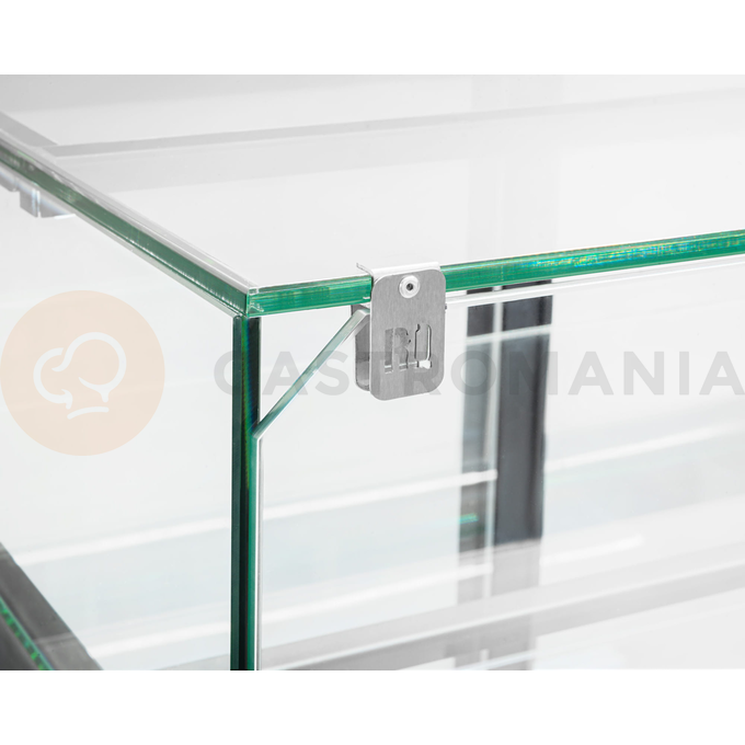 Witryna cukiernicza chłodnicza, frontowa szyba uchylna, podświetlany cokół, 900x690x1300 mm | RESTO QUALITY, Dolce Visione Premium 900