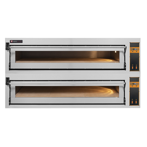 Piec do pizzy elektryczny, sterowanie elektroniczne, piekarniczy modułowy szamotowy, szeroki, 6+6x 40 cm, 4+4x 600x400 mm, 1540x985x750 mm | RESTO QUALITY, BAKE D66/L