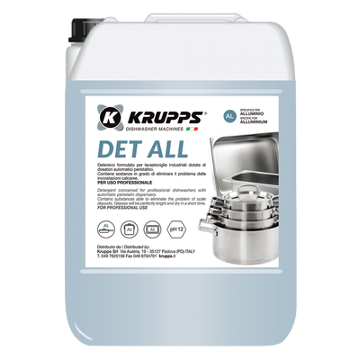 Profesjonalny płyn do zmywarek do mycia naczyń aluminiowych 12 kg | KRUPPS, DET ALL