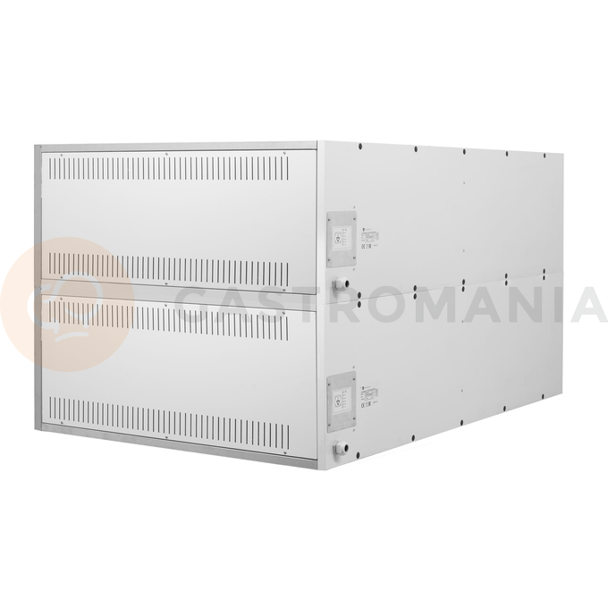 Piec do pizzy elektryczny, sterowanie elektroniczne, piekarniczy modułowy szamotowy, szeroki, 6+6x 40 cm, 4+4x 600x400 mm, 1540x985x750 mm | RESTO QUALITY, BAKE D66/L